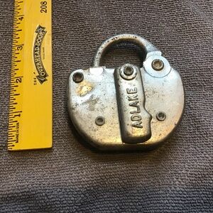 Antique Padlock -  Railroad Padlock - Railroad Collectibles - no key